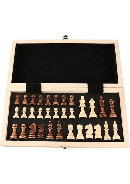 Beyaz Stil Uluslararası Satranç Seti Öğretim Yarışması Büyük Boy Chessman Lüks Premium Hediye Kutusu Masif Ahşap Satranç Tahtası (Yurt Dışından)