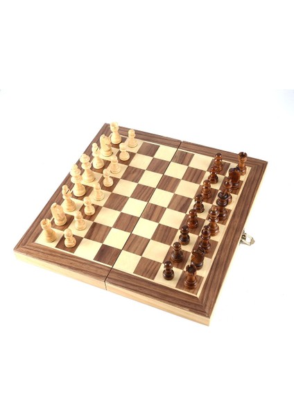 Beyaz Stil Uluslararası Satranç Seti Öğretim Yarışması Büyük Boy Chessman Lüks Premium Hediye Kutusu Masif Ahşap Satranç Tahtası (Yurt Dışından)