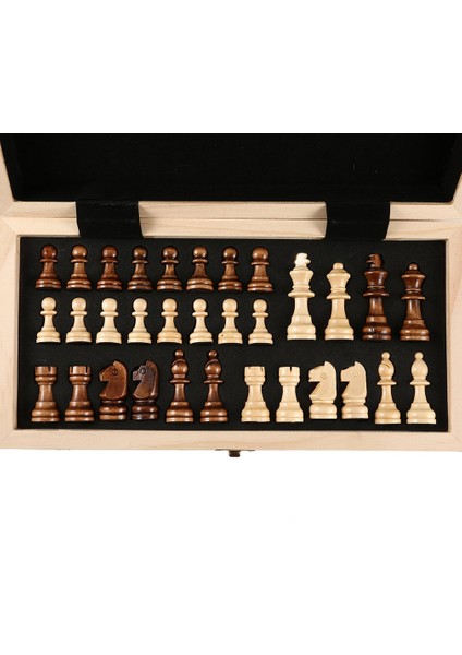 Beyaz Stil Uluslararası Satranç Seti Öğretim Yarışması Büyük Boy Chessman Lüks Premium Hediye Kutusu Masif Ahşap Satranç Tahtası (Yurt Dışından)