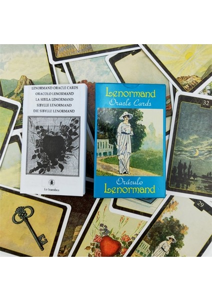 N0HA Lenormand Oracle Kartları Ingilizce Sürüm Tarot 44-Kart Güverte Kehanet Kader Masa Oyunu Aile Partisi (Yurt Dışından)