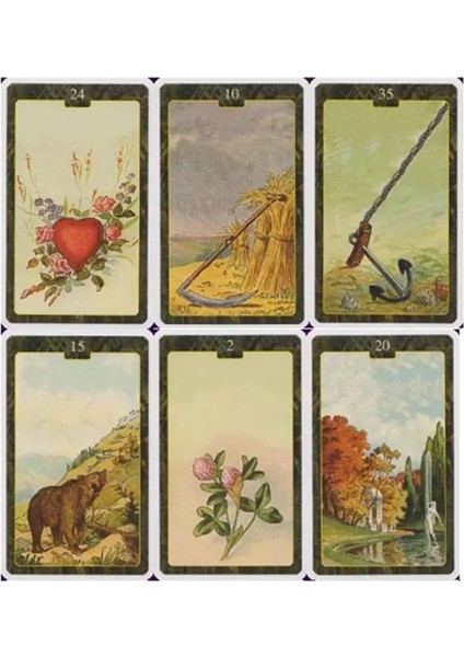 N0HA Lenormand Oracle Kartları Ingilizce Sürüm Tarot 44-Kart Güverte Kehanet Kader Masa Oyunu Aile Partisi (Yurt Dışından)