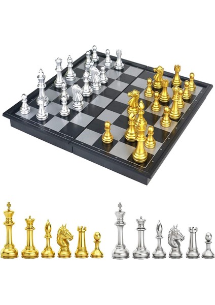 Chess Set Board Game For Kids Adults With Magnetic Chess Pieces Travel Chess Folding Chess Board Sets Educational Kids Toys (Yurt Dışından)