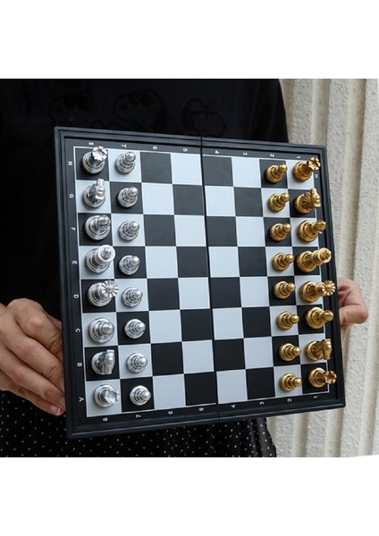 Chess Set Board Game For Kids Adults With Magnetic Chess Pieces Travel Chess Folding Chess Board Sets Educational Kids Toys (Yurt Dışından) fiyatları