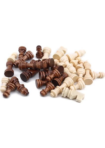 3 Inç Tarzı Ahşap Satranç Taşları Komple Chessmen Uluslararası Kelime Satranç Seti Satranç Parçası Eğlence Aksesuarları (Yurt Dışından)
