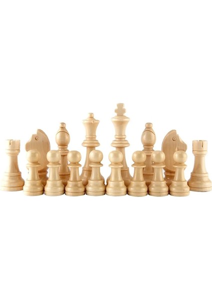 3 Inç Tarzı Ahşap Satranç Taşları Komple Chessmen Uluslararası Kelime Satranç Seti Satranç Parçası Eğlence Aksesuarları (Yurt Dışından)