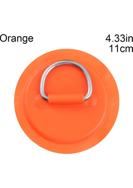 TURUNCU-11CM Tarzı Pvc Şişme Bot Raft Bot Kano Kayık Sörf Tahtası Için Tutkallı 8cmcm Paslanmaz Çelik D Ring Padpatch Sup Tie Down (Yurt Dışından)