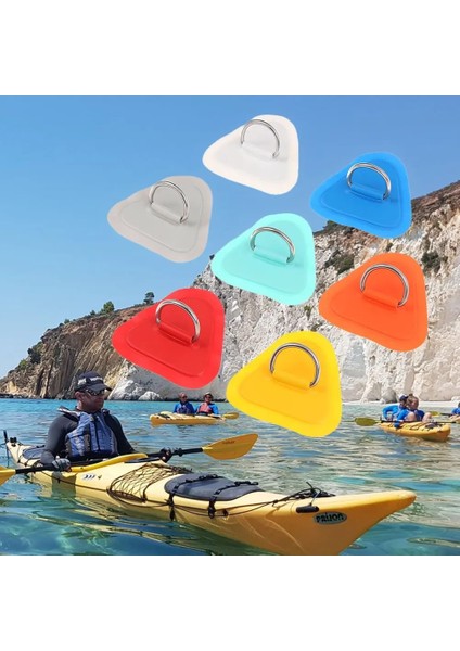 TURUNCU-11CM Tarzı Pvc Şişme Bot Raft Bot Kano Kayık Sörf Tahtası Için Tutkallı 8cmcm Paslanmaz Çelik D Ring Padpatch Sup Tie Down (Yurt Dışından)