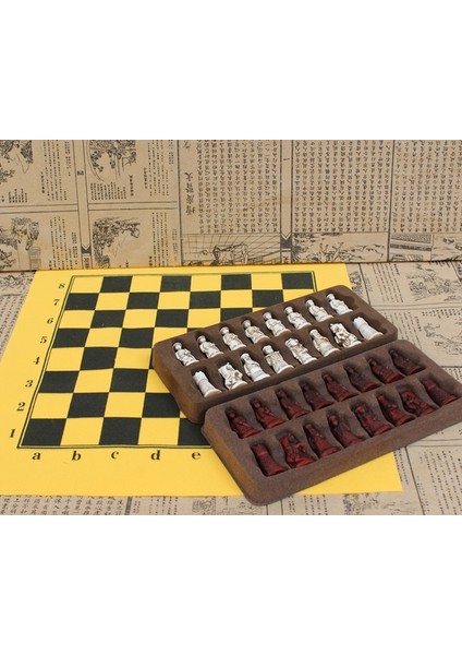 Küçük Stil Antika Satranç Taşları Pvc Satranç Tahtası Qing Piyon Chessman Figürinleri Gerçekçi Satranç Taşları Karakterler Çocuk Hediyeleri Satranç Tahtası Oyunu (Yurt Dışından) modelleri