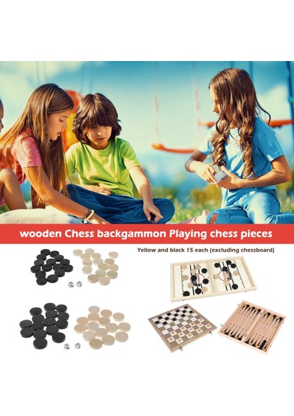 2.4cm Tarzı Tahta Taslak Dama Tavla Çocuklar Için Satranç Taşları Masa Oyunu 2 Zar Günlük Masa Oyunları Zeka Oyunları Eğlence (Yurt Dışından) fiyatları