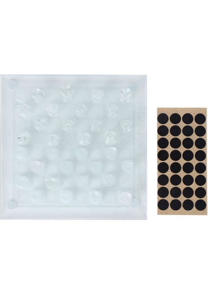 20X20CM Tarzı 25*25CM Anti Kırık Kristal Satranç Dama Tahtası Seti ile Mat ve Şeffaf Cam Satranç Oyunu (Yurt Dışından)