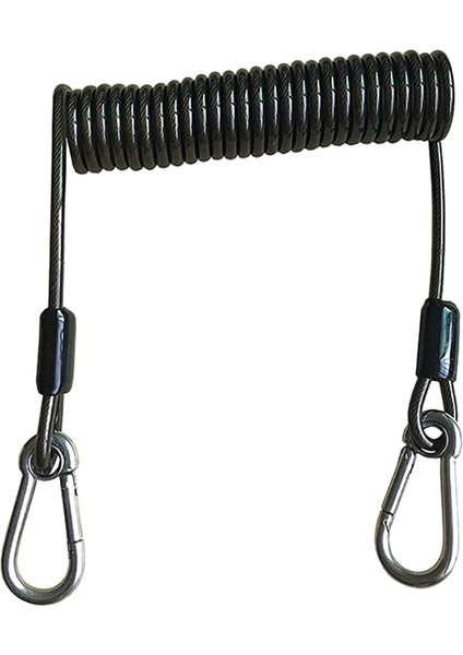 Siyah Stil Geri Çekilebilir Aracı Ipi Balıkçılık Sarmal Ipi Ağır Hizmet Güvenlik Halatı Kayık Kürekler Deniz Balıkçılığı Için Tel Halat (Yurt Dışından)