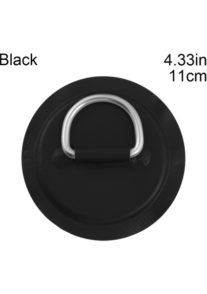 SIYAH-11CM Tarzı Pvc Şişme Bot Raft Bot Kano Kayık Sörf Tahtası Için Tutkallı 8cmcm Paslanmaz Çelik D Ring Padpatch Sup Tie Down (Yurt Dışından)