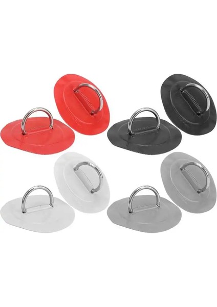 2 Adet Gri Stil 4 Adet Çap 8 cm D Halka Padpatch Paslanmaz Çelik Pvc Şişme Bot Raft Bot Kano Kayık Sörf Tahtası Kravat Aşağı Yeni (Yurt Dışından)