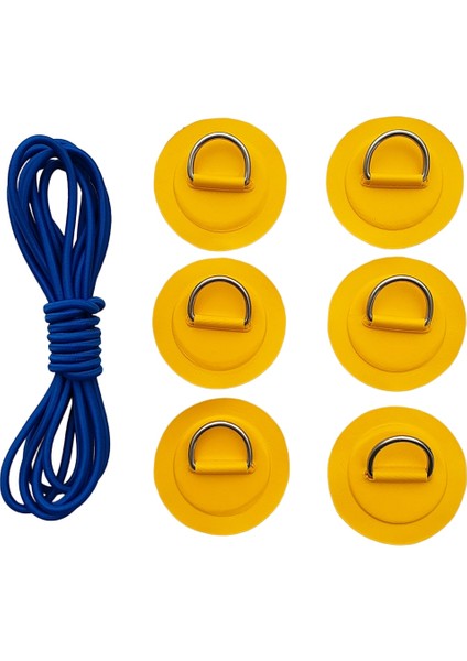 Gri Tarzı Et Kayık Pvc Şişme Bot Kano Raft Paslanmaz Çelik D-Ring Patchpad ve Elastik Bungee Halat Kordon Bağlama (Yurt Dışından)