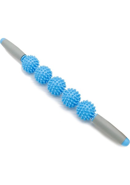 5q Çubuk Mavi Stili Masaj Sopası Spor Salonu Kas Masaj Silindiri Yoga Çubuğu Vücut Relax Aracı Selülit Önleyici Tetik Noktası Çubuğu ile 5 Noktalı Dikenli Top (Yurt Dışından)