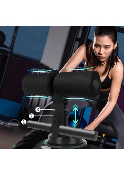 Sarı Stil Ayarlanabilir Sit Up Bar Zemin Vantuz Tipi Sit Up Bar Kendinden Emme Makinesi Taşınabilir Sit Up Spor Salonu Ekipmanları Egzersiz Karın (Yurt Dışından)