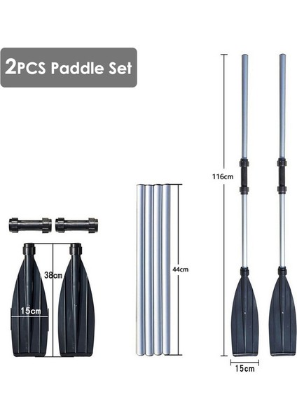 2 Adet Set Stili Et Tekne Rafting Kürekleri Balıkçı Teknesi Kürek Şişme Kayık Ayakta Kürek Sökülebilir Taşınabilir Tekneler Aksesuarları 38CM (Yurt Dışından)