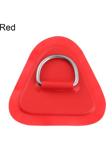 Kırmızı Stil 1 Adet Surfboard Bot Tekne Pvc Yama Paslanmaz Çelik Üçgen ile D Halka Padpatch Şişme Bot Yama Kano Güverte Arma Sup (Yurt Dışından)
