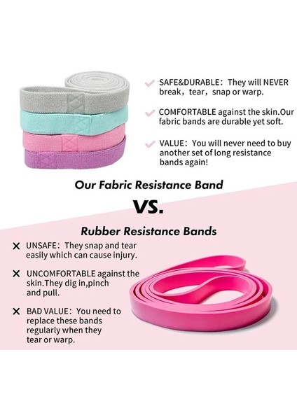 Mor Tarzı Uzun Kumaş Direnç Bantları Seti Fitness Pull Up Assist Ganimet Kalça Egzersiz Egzersiz Döngüsü Elastik Bantlar 3 Parça Bacak Için Kaymaz (Yurt Dışından) modelleri