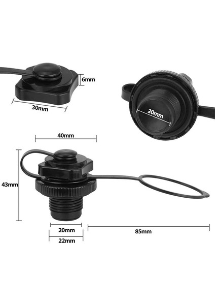 22MM Tek Yönlü Şişirme Valfi Boston Hava Valfi Kapakları Şişme Balıkçı Teknesi Hava Yatağı Denizci Teknesi Şişme Bot Sal Için Vida (Yurt Dışından)