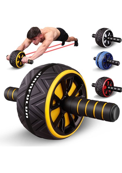 Mavi Stil Gürültü Yok Karın Tekerleği Kas Eğitmeni Ab Silindir Direnç Bantları Fitness Ekipmanları Egzersiz Ev Jimnastik Eğitimi Kas Tekerleği (Yurt Dışından)