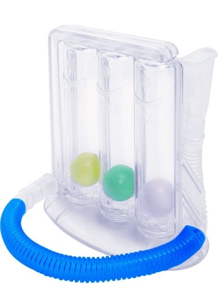 Beyaz Stil 3-Ball Instrument Breath Training Student Vital Capacity Training Body Measuring Lung Function Exercise Rehabilitation Device (Yurt Dışından)
