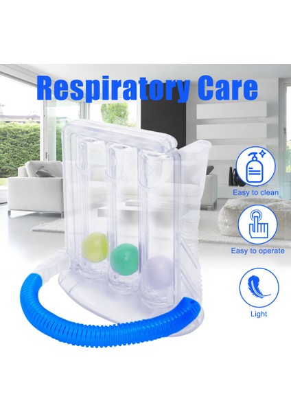 Beyaz Stil 3-Ball Instrument Breath Training Student Vital Capacity Training Body Measuring Lung Function Exercise Rehabilitation Device (Yurt Dışından) fiyatları