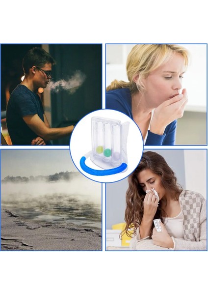 Beyaz Stil 3-Ball Instrument Breath Training Student Vital Capacity Training Body Measuring Lung Function Exercise Rehabilitation Device (Yurt Dışından) modelleri