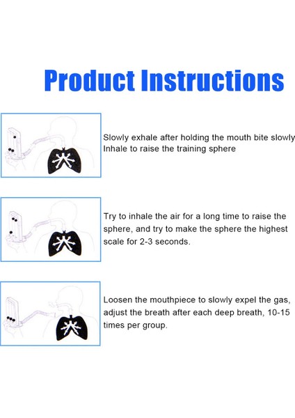 Beyaz Stil 3-Ball Instrument Breath Training Student Vital Capacity Training Body Measuring Lung Function Exercise Rehabilitation Device (Yurt Dışından) indirimleri