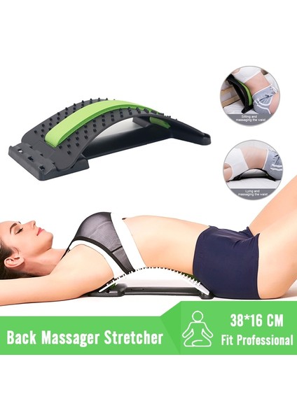 Yeşil Stil Çok Fonksiyonlu Sırtüstü Kurulu Sırt Masajı Sedye Spor Salonu Fitness Masaj Ekipmanları Relax Bel Desteği Omurga Paropraktik (Yurt Dışından) fiyatları