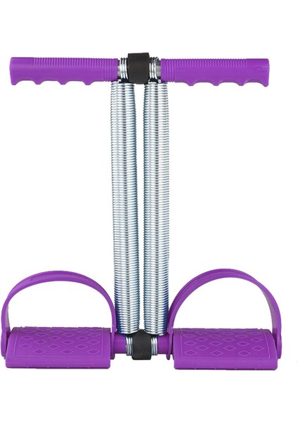 Mor Tarzı Çok Fonksiyonlu 2 Tüp Pu Elastik Sit Up Çekme Halatı Yaylı Gerginlik Ayak Pedalı Karın Bacak Egzersizi Karın Germe Eğitimi (Yurt Dışından)