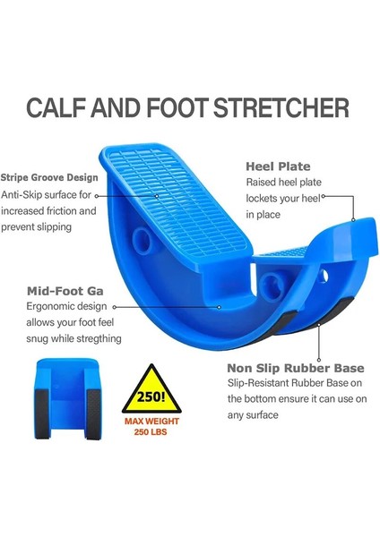 Siyah Stil Foot Rocker Calf Stretcher Ankle Leg Trainer Stepper Walking Simulator For Achilles Tendinitis Muscle Stretch Massage Pedal (Yurt Dışından) fırsatları