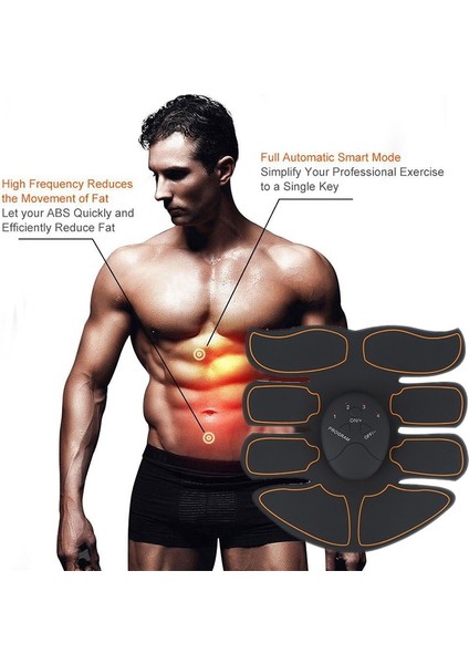 Stili Temizle Ems Electri Kas Stimülasyonu Taşınabilir Karın Masajı Abs Trainer Ultra Ince Anti-Selülit Masajı Fitness Ekipmanları (Yurt Dışından)