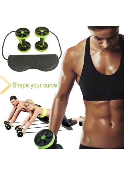 Yeşil Stil Ab Tekerlekler Rulo Karın Streç Elastik Çekme Halatı Aracı Karın Kas Çalıştırıcı Egzersiz Fitness Ekipmanları (Yurt Dışından)