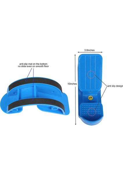Mavi Stil Ayak Rocker Buzağı Ayak Bileği Kası Streç Tahta Sedye Yoga Fitness Spor Masaj Pedalı Ergonomik Tasarım Ayak Rocker Sedye (Yurt Dışından)