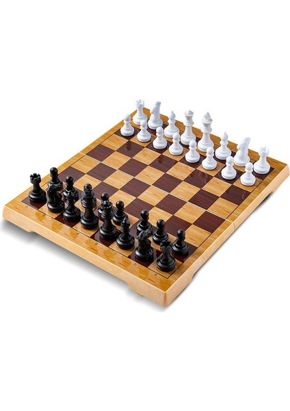 Sarı Kahverengi 19CM Tarzı En Li Taşınabilir Manyetik Plastik Satranç Seti Smalllarge Arkadaşlar Için Satranç Tahtası Çocuk ve Çocuk Eğlence Hediye Tahta Oyunları (Yurt Dışından)
