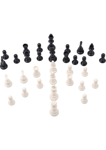 No.1 Tarzı 32 Ortaçağ Satranç Taşları Woodenplastic Komple Chessmen Uluslararası Kelime Satranç Oyunu Eğlence Aksesuarları (Yurt Dışından)