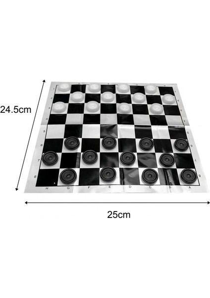 Satranç Tahtası Stili 25CM Mini Seyahat Masa Oyunları Seti Dama Seti Plastik Film ile Dama Tahtası Seyahat Tahta Oyunları Seti Dama Seti (Yurt Dışından)
