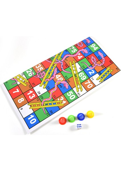 Renk Stili 1set Snake Ladder Educational Kids Children Toys Interesting Board Game Set Portable Flying Chess Board Family Board Game (Yurt Dışından) indirimleri