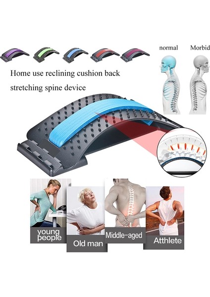 Akupunktur 3 Tarzı 1 Adet Sırt Germe Masajı Sihirli Sedye Fitness Bel Desteği Relaxatioe Ağrı Masajı (Yurt Dışından)