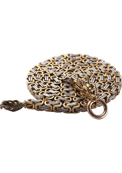 Altın Tarzı Açık Paslanmaz Çelik Kendini Savunma Koruma Ejderha El Bilezik Zincir Kolye Bel Zinciri Ekipmanları (Yurt Dışından)