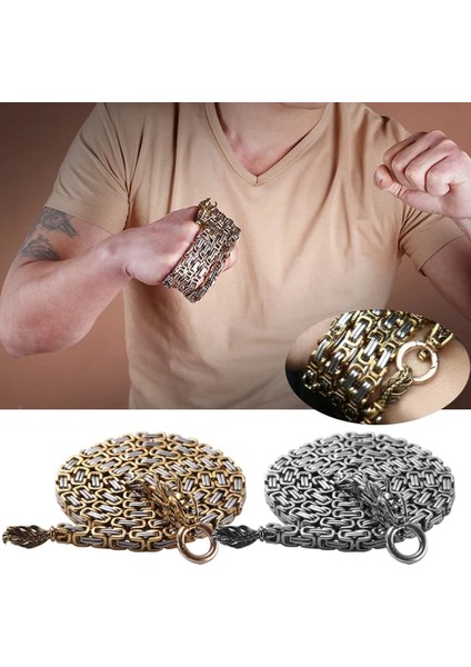 Altın Tarzı Açık Paslanmaz Çelik Kendini Savunma Koruma Ejderha El Bilezik Zincir Kolye Bel Zinciri Ekipmanları (Yurt Dışından) indirimleri
