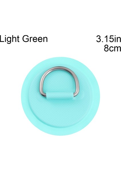 Açık Yeşil 8cm Tarzı 8cmcm Renk Paslanmaz Çelik D Halkalı Padpatch Pvc Şişme Bot Yama Raft Bot Kano Kayık Sörf Tahtası Sup Tie Down (Yurt Dışından)