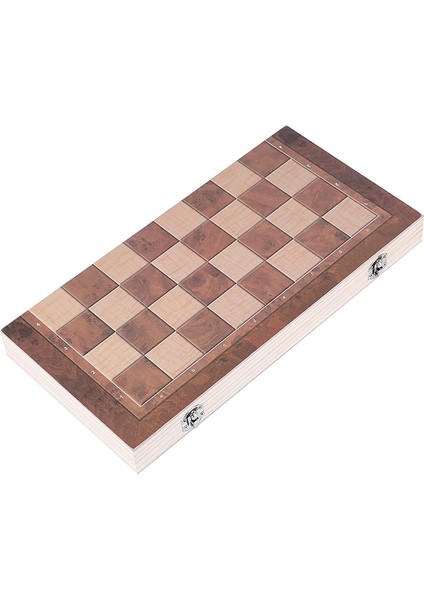 24 24CM Tarzı Büyük Manyetik Ahşap Katlanır Satranç Seti Keçeli Oyun Tahtası 44CM * 44CM Iç Depolama Yetişkin Çocuklara Hediye Aile Oyunu Satranç Tahtası (Yurt Dışından)