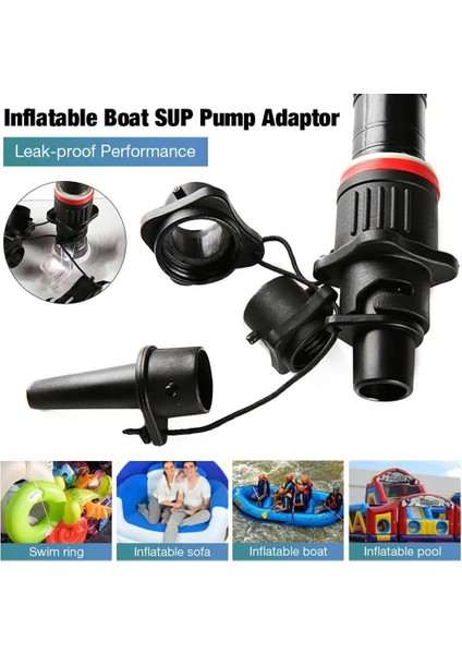 Siyah Stil Şişme Bot Pompa Adaptörü Sızdırmaz Çok Fonksiyonlu Hava Pompası Hava Valfi Adaptörü Kayık Şişme Yataklar Sup Sörf Tahtası (Yurt Dışından) indirimleri