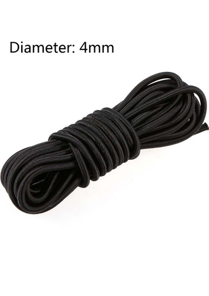 Siyah 4mm Tarzı 5 Metre Kayık Tekne Elastik Bungee Kordon Halat Tasma Kürek Tasma Kayık Tekne Karavanlar Için Elastik Güvenlik Bungee Kordon Çubuk (Yurt Dışından)