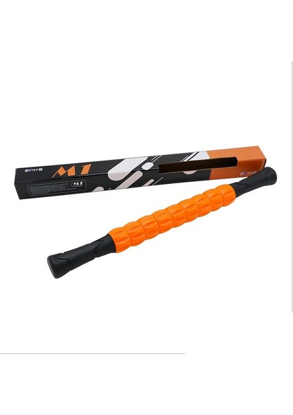 M1 Turuncu Stili Masaj Sopası Spor Salonu Kas Masaj Silindiri Yoga Çubuğu Vücut Relax Aracı Selülit Önleyici Tetik Noktası Çubuğu ile 5 Noktalı Dikenli Top (Yurt Dışından)