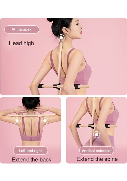 60CM Tarzı Yoga Pole Open Shoulder Beauty Back Correction Hunchback Artifact Yoga Stick Multifunctional Dance Body Sculpting Home Fitness (Yurt Dışından)