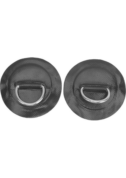 Siyah Stil 2 Adet Şişme Bot Kayık D-Ring Pad Yama Pvc Deniz D-Ring Pad Paslanmaz Çelik Sabit Toka (Yurt Dışından)
