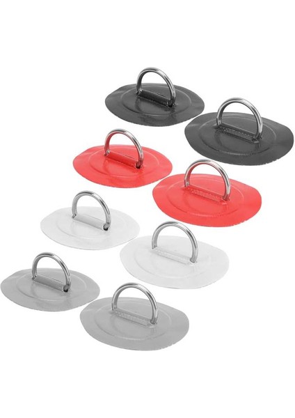 Siyah Stil 2 Adet Şişme Bot Kayık D-Ring Pad Yama Pvc Deniz D-Ring Pad Paslanmaz Çelik Sabit Toka (Yurt Dışından)